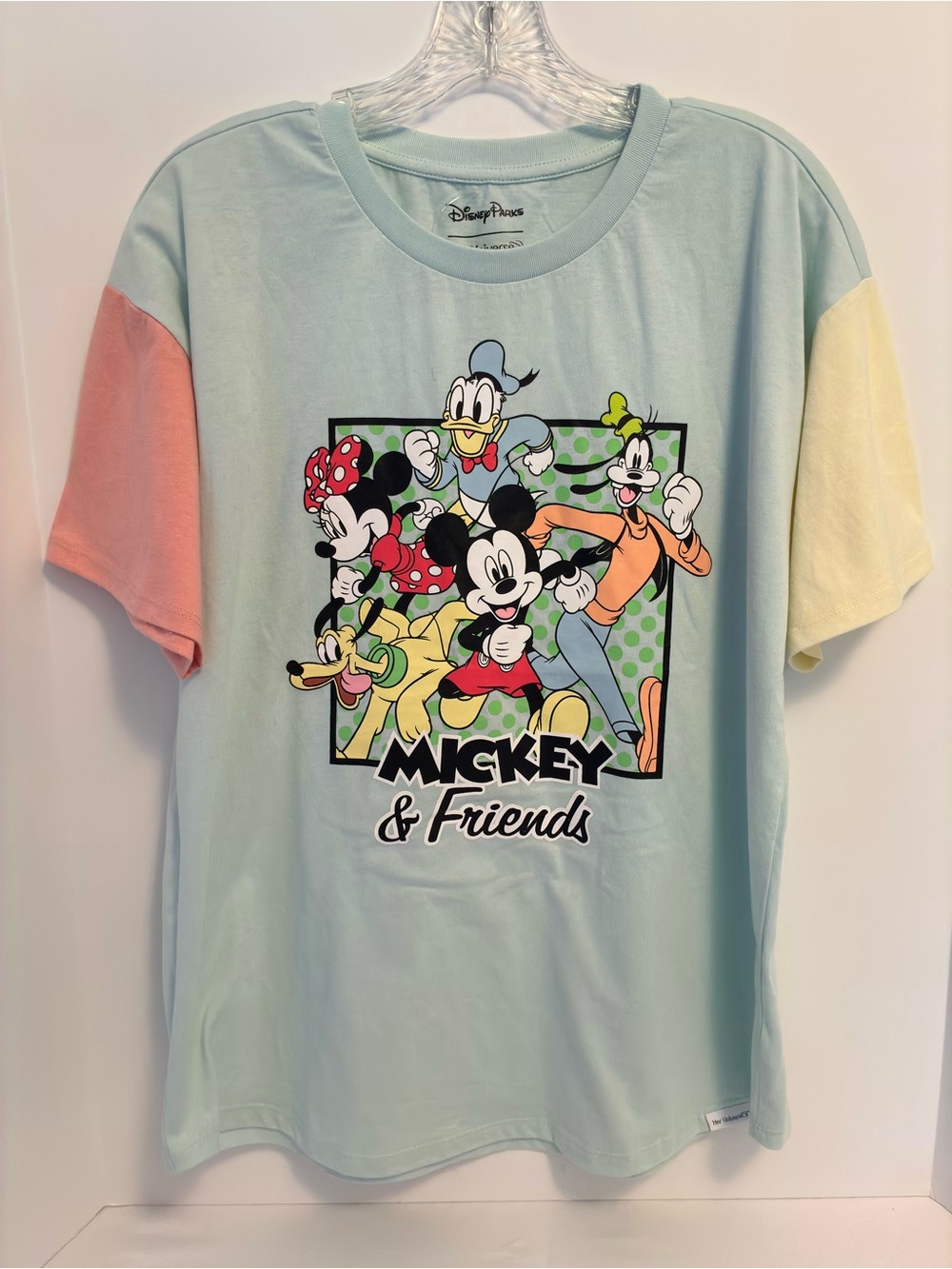 Disney Parks Her Universe Mickey & Friends Colorblock T-Shirt Size XL New